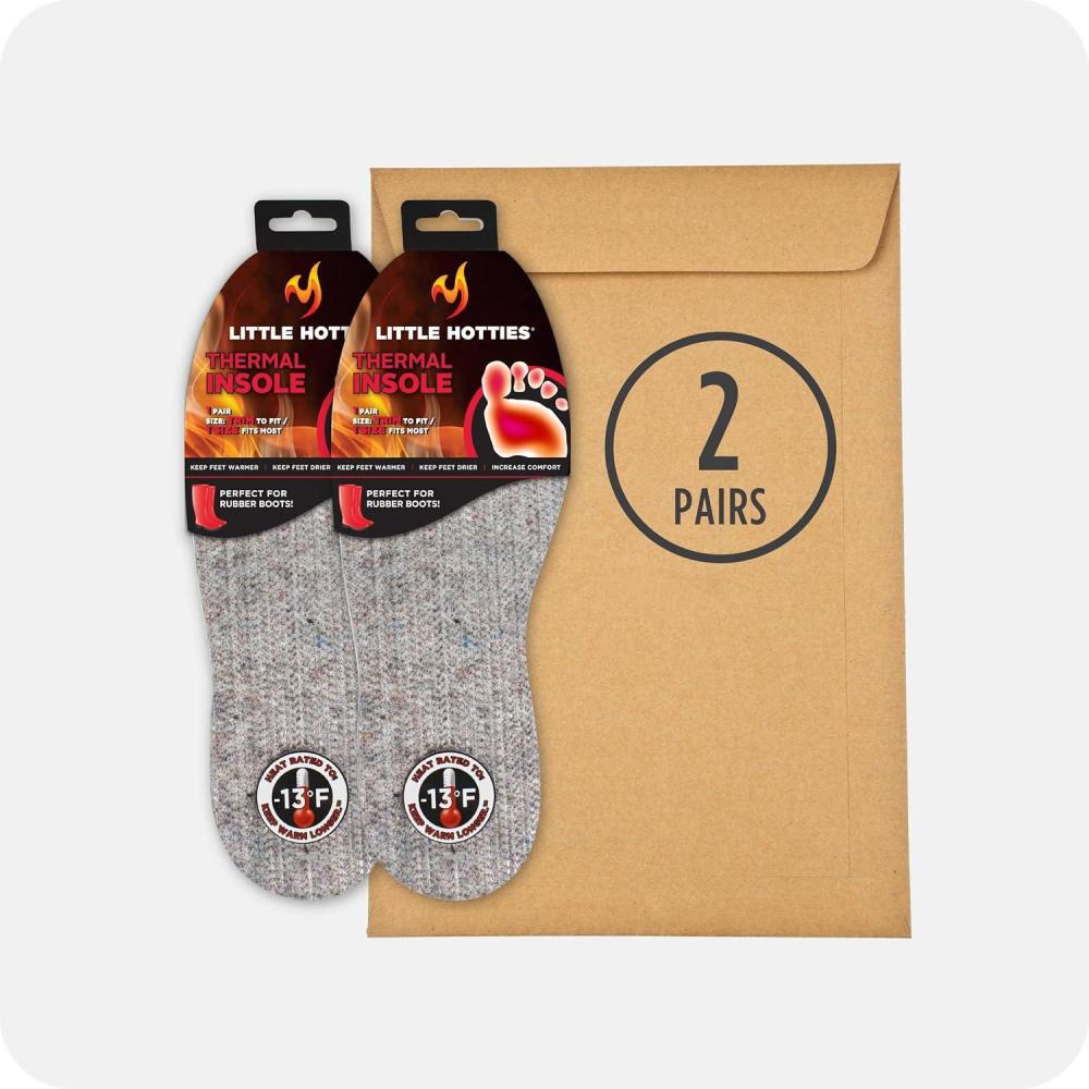 image:imageLittle Hotties Thermal Insole  Versatile TrimtoFit Design ColdResistant Comfortable Cushioning One Size Fits Most for Winter Footwear2 Pairs