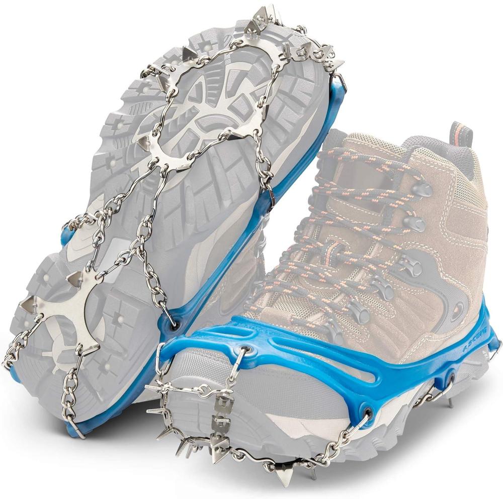 image:imageYaktrax Ascent AntiSlip Crampons Aggressive Ice amp Snow Traction Device 16 StainlessSteel Spikes Perfect for Hiking Fishing Walking Climbing Mountaineering For Men Women and Youth 1 Pair