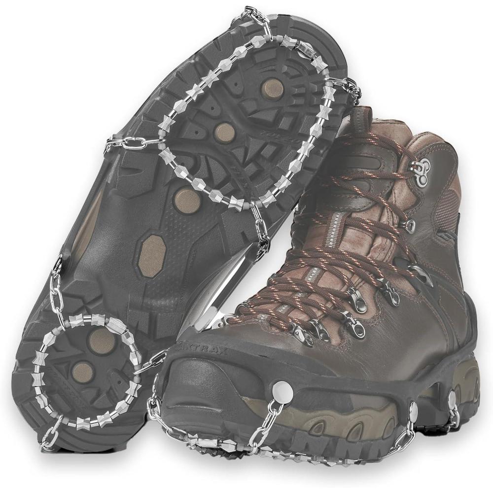 image:imageYaktrax Diamond Grip  FullFoot Traction on Ice Snow amp MultiTerrain Surfaces  Swiveling Diamond Bead Grip Points  ColdResistant Easy OnOff Elastic Upper BandXXLarge For Oversized Footwear