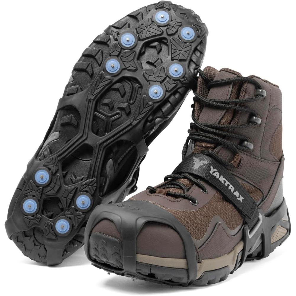 image:imageYaktrax UltraGrip Ice Cleats for Shoes and Boots Lightweight Winter Traction Device with Carbide Steel Spikes and Siped Tread LowProfile Grip for Running Walking and Hiking on Snow and IceBlack